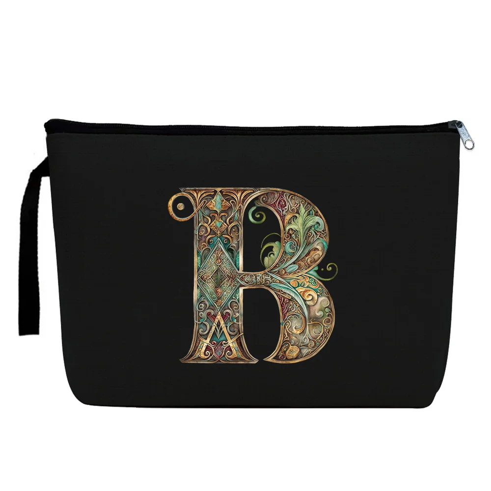 Cosmetic Bag Toiletry Handbag Portable Travel Small Cosmetic Bags Cash Wallet Lipstick Storage Pouch Graphic Letter Series