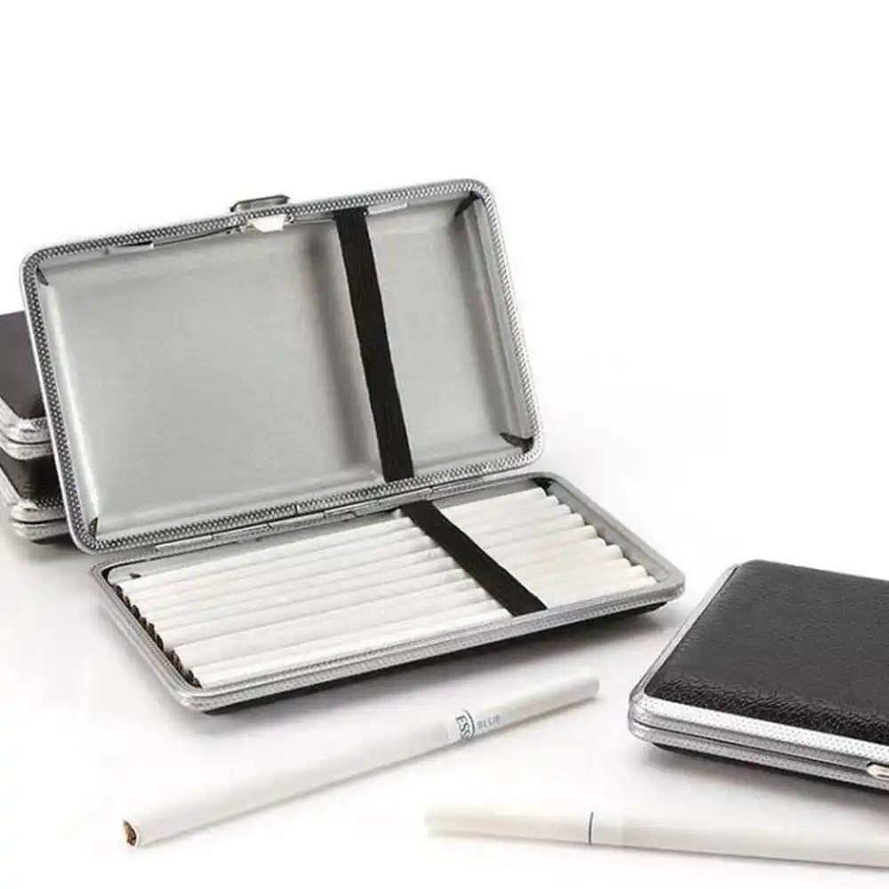 Customized Name PU Cigarette Storage Box Portable Dustproof Cigar Protective Cover Smoking Storage Accessories Personalized