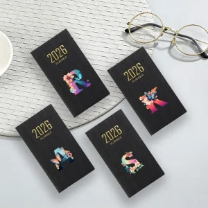 2026 Pocket Weekly Planner Notebook A6 Limited Edition Week Journal Notebook Monthly Yearly Planning Book Gradient Letter Design