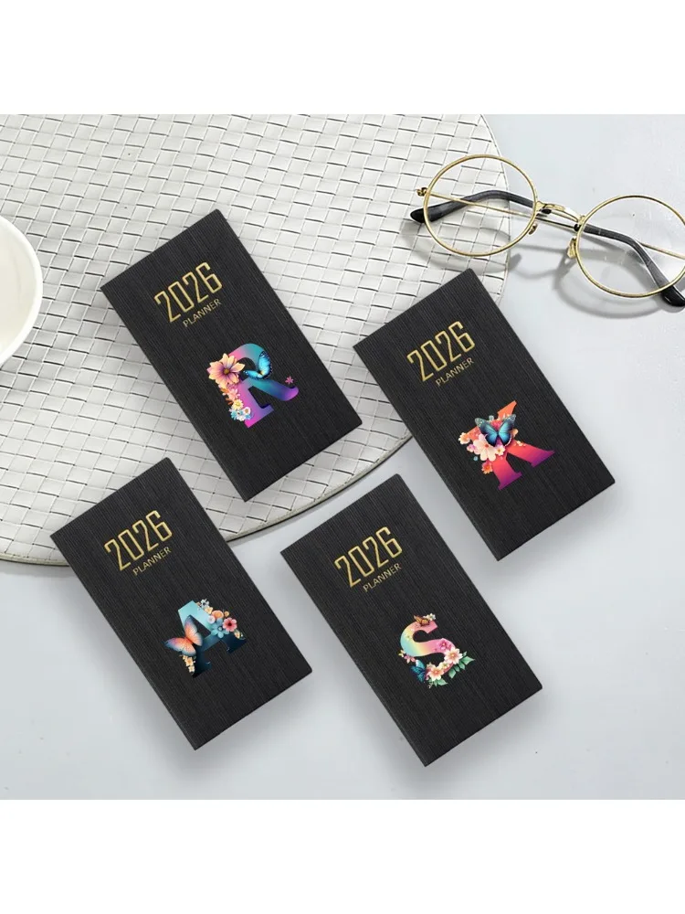 2026 Pocket Weekly Planner Notebook A6 Limited Edition Week Journal Notebook Monthly Yearly Planning Book Gradient Letter Design