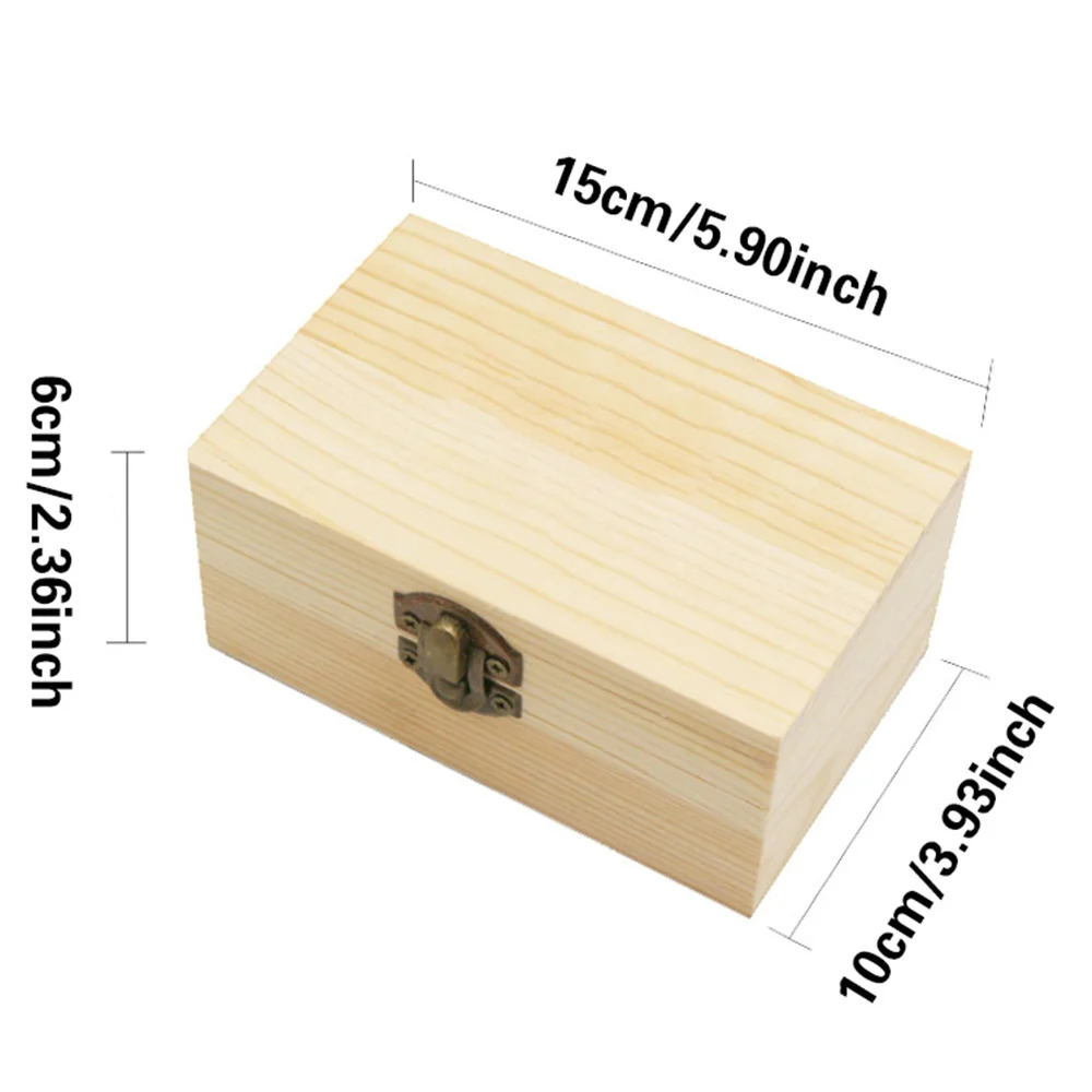 Vintage Wooden Storage Box Creative Print Flip Top Candy Box Practical Wooden Daily Essential Organizer Halloween Letter Pattern