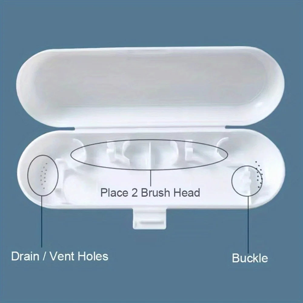 Electric Toothbrush Durable Storage Case Portable Toothbrush Protective Cover Box with Air Holes Travel Tool Gingerbread Pattern
