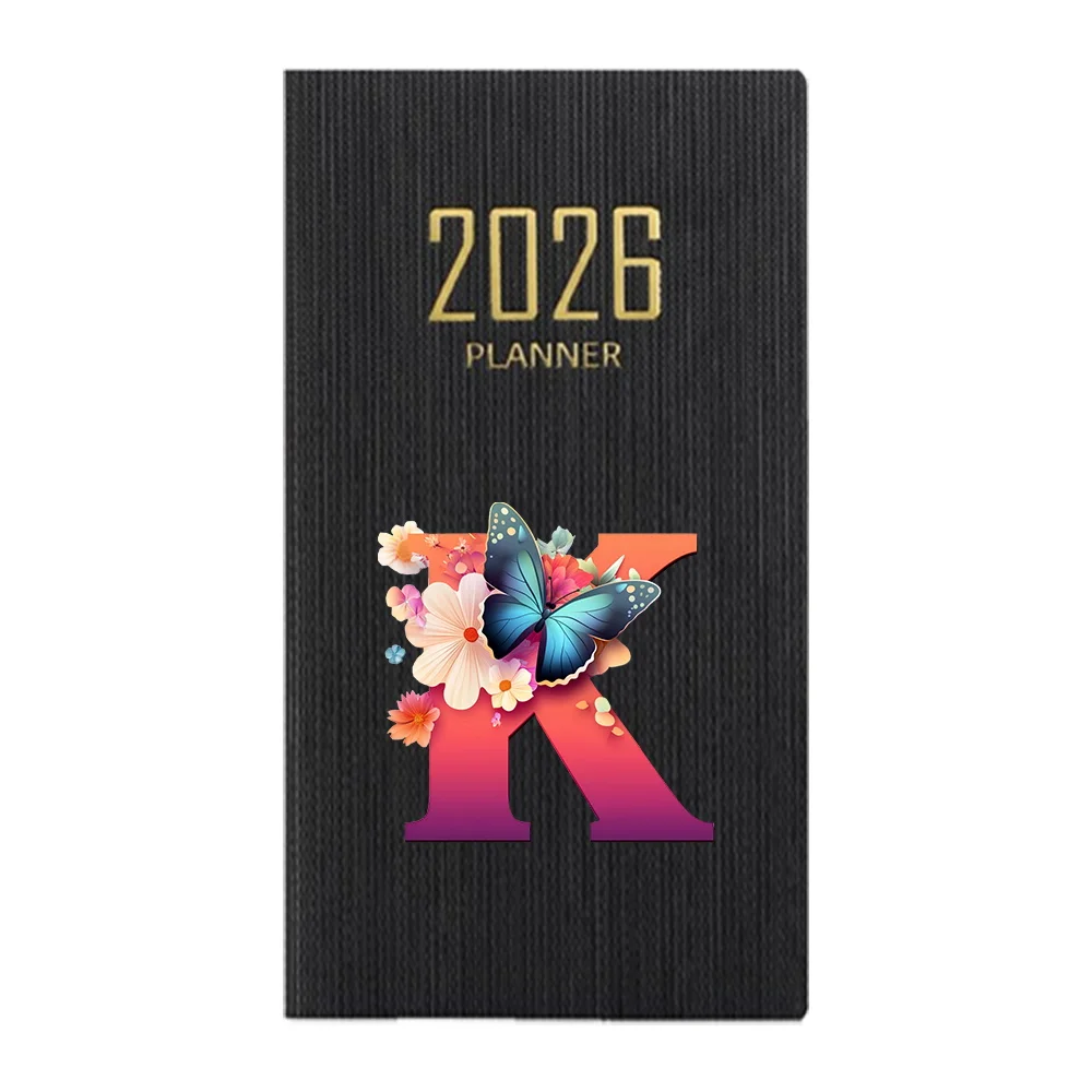 2026 Pocket Weekly Planner Notebook A6 Limited Edition Week Journal Notebook Monthly Yearly Planning Book Gradient Letter Design