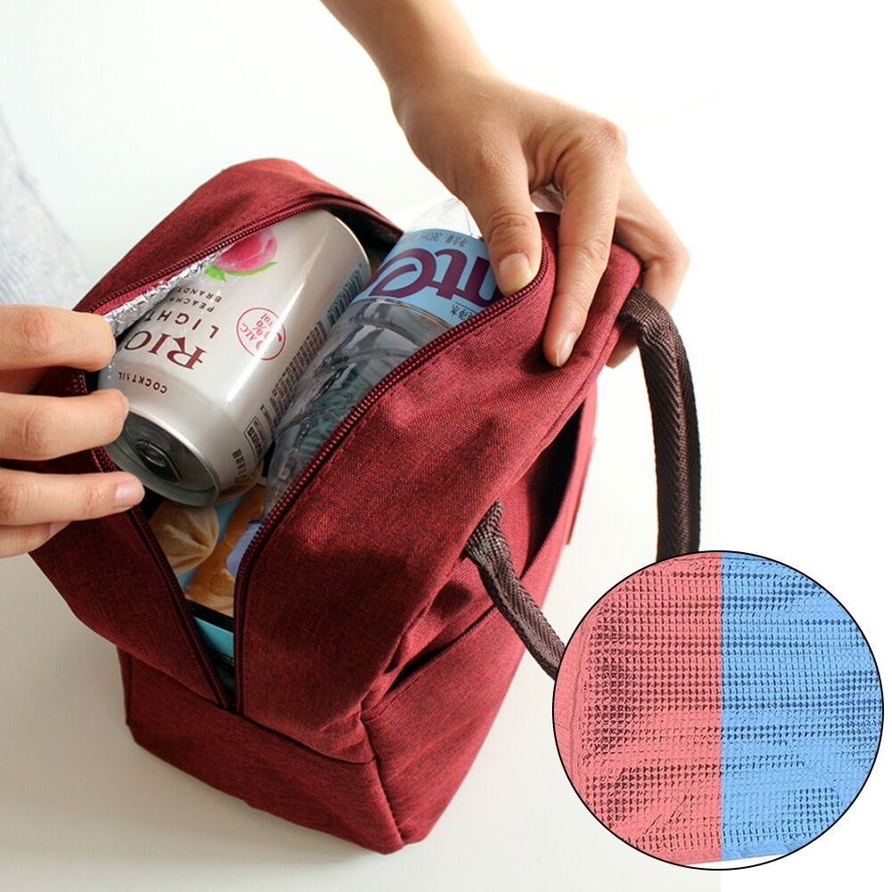 Portable Handheld Insulated Lunch Bag Aluminum Foil Thermal Food Container Bag Suitable for Work Commuting, Bento Box Carrier Picnic Cooler Camping Non-Food Contact, back To School