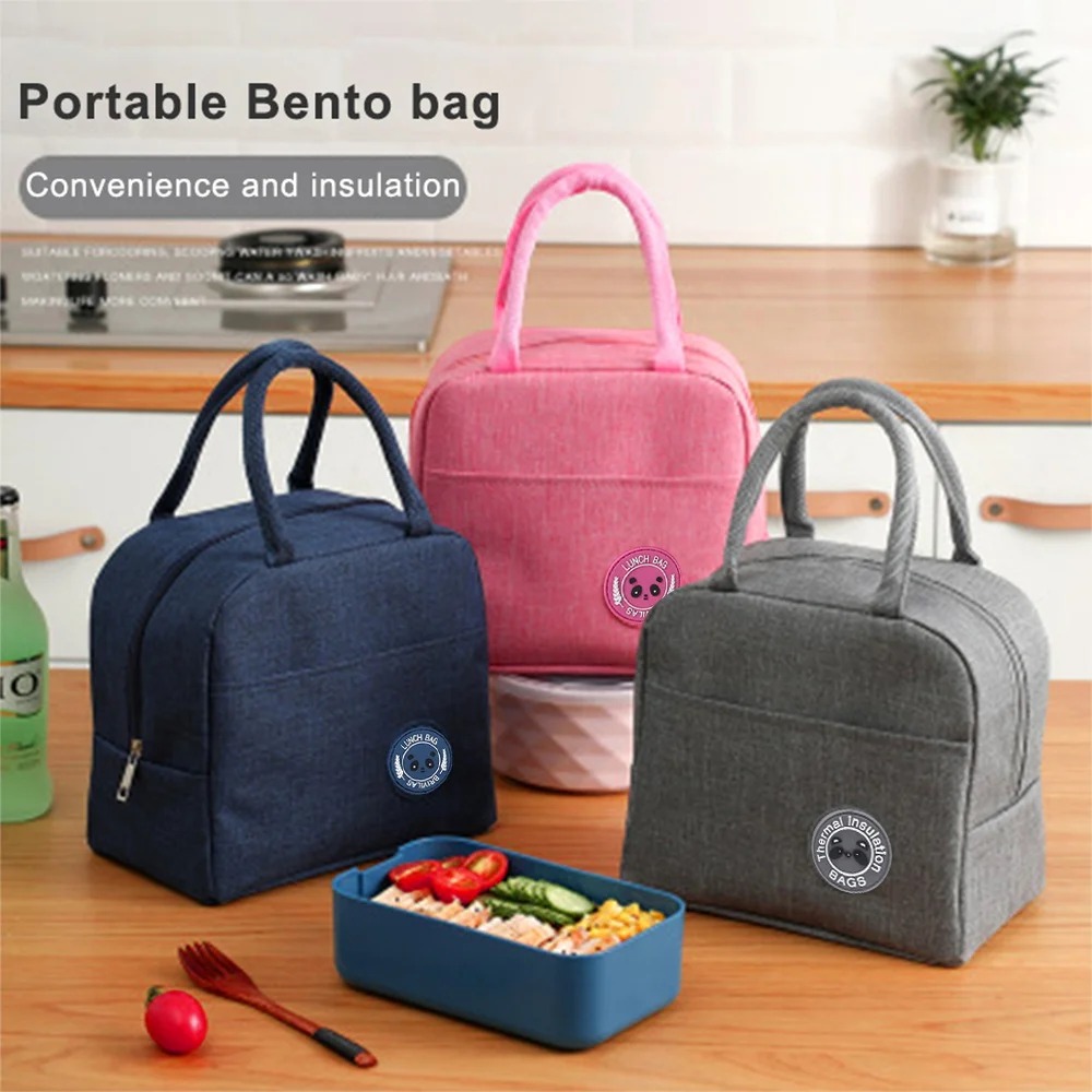 Portable Handheld Insulated Lunch Bag Aluminum Foil Thermal Food Container Bag Suitable for Work Commuting, Bento Box Carrier Picnic Cooler Camping Non-Food Contact, back To School