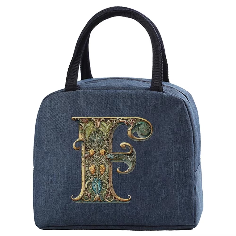 Insulated Lunch Bag, Thermal Bento Tote, Handbag Rectangular Food Carrier with Zipper Closure Non-food Contact, Ice Pack Picnic Bag, back To School