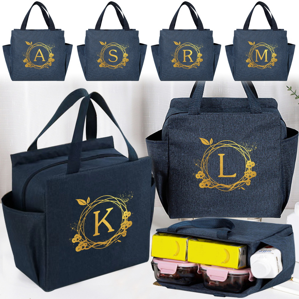 Insulated Lunch Bag - Thick Aluminum Foil Handbag Non-Food Contact, Portable Storage Bag Ideal for Picnics & Outdoor Meals, Picnic Essentials | Stylish Lunch Bag, Back To School