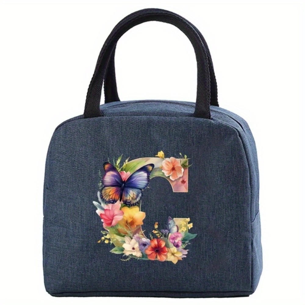 Insulated Lunch Bag, Thermal Bento Tote, Handbag Rectangular Food Carrier with Zipper Closure Non-food Contact, Ice Pack Picnic Bag, back To School