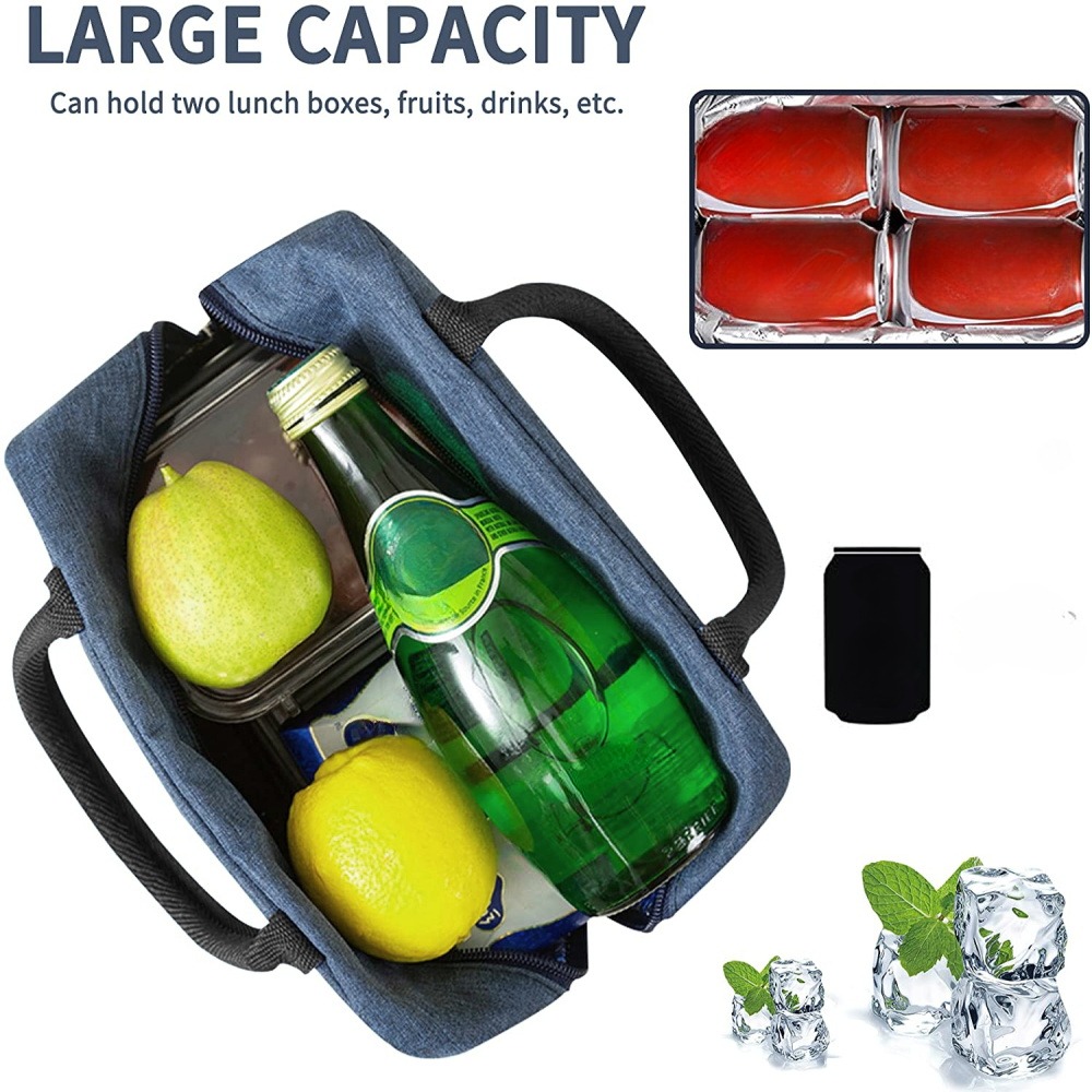 Insulated Lunch Bag Insulated Tote for Work, School, Outdoor Activities, Lunch Bag Durable Aluminum Foil Food Container Cooler Bag, Perfect for Office Workers
