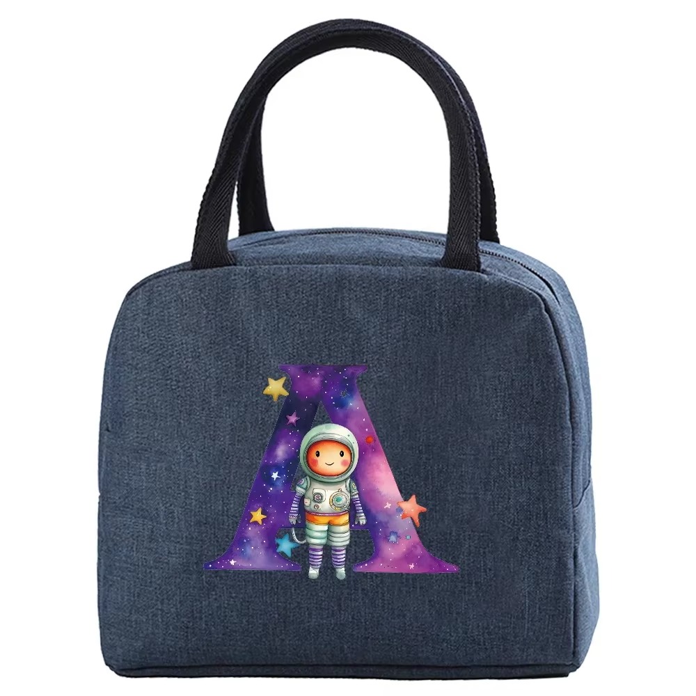 Insulated Lunch Bag, Thermal Bento Tote, Handbag Rectangular Food Carrier with Zipper Closure Non-food Contact, Ice Pack Picnic Bag, back To School