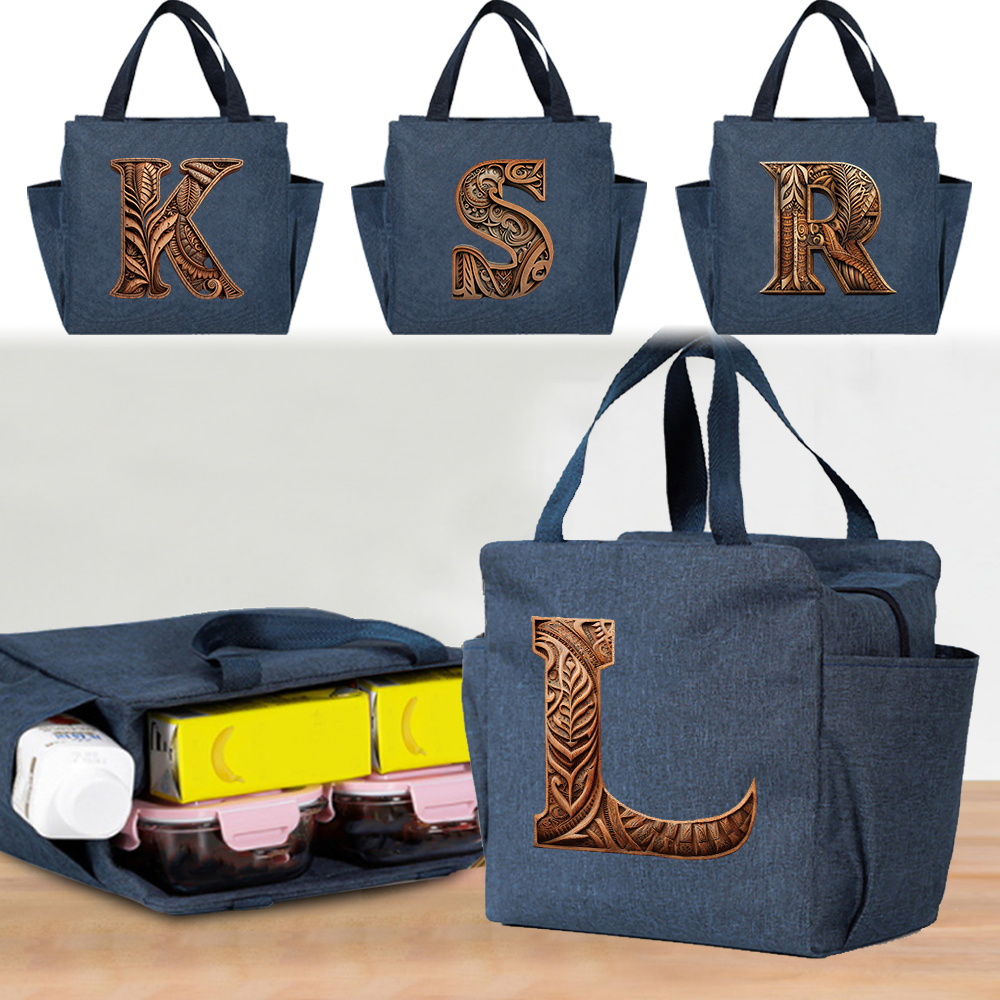 Portable Large Capacity Insulation Lunch Bag, Student Lunch Box, Thick Aluminum Foil Handbag, Cooler Thermal Food Storage Bags, Suitable for Picnics, School, Travel and Work Non-Food Contact