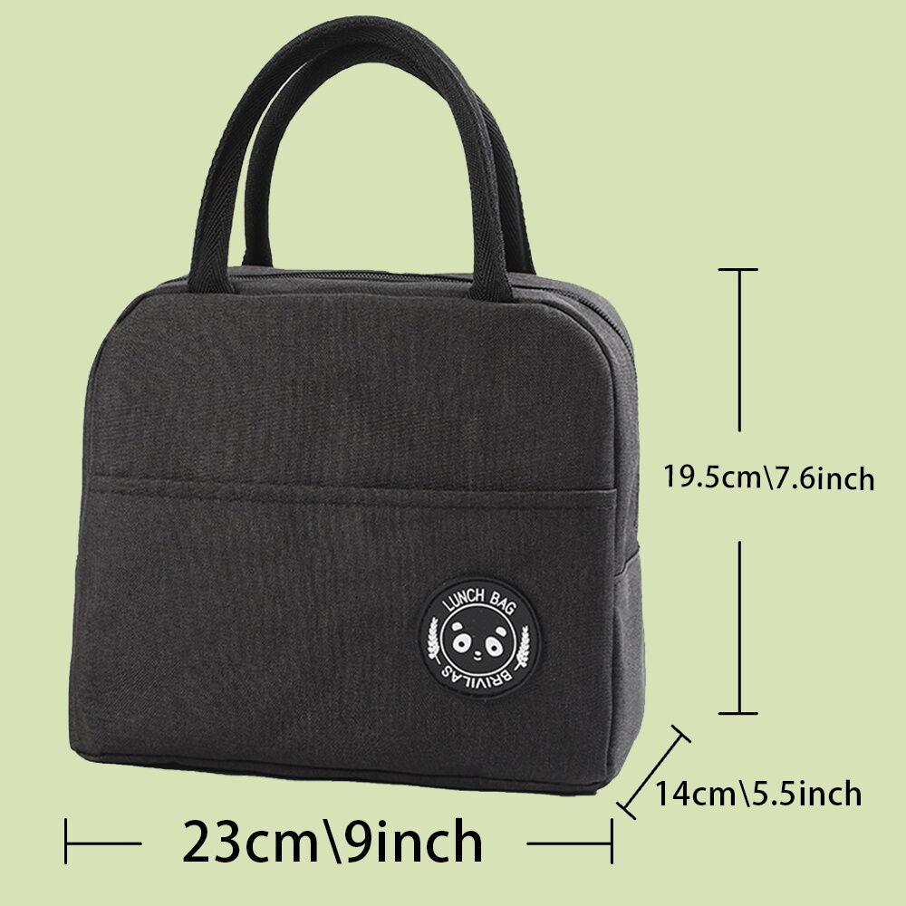 Portable Handheld Insulated Lunch Bag Aluminum Foil Thermal Food Container Bag Suitable for Work Commuting, Bento Box Carrier Picnic Cooler Camping Non-Food Contact, back To School