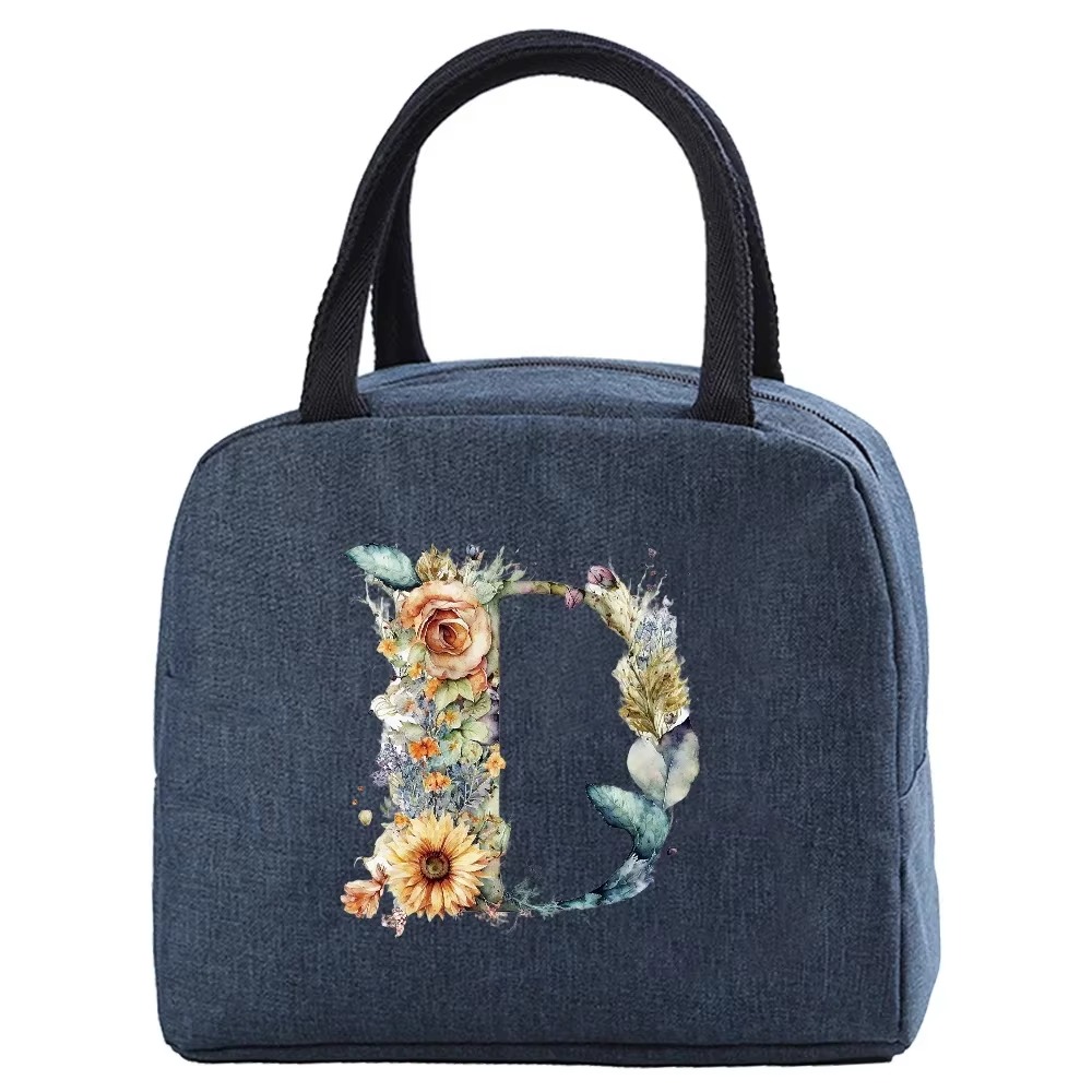 Insulated Lunch Bag, Thermal Bento Tote, Handbag Rectangular Food Carrier with Zipper Closure Non-food Contact, Ice Pack Picnic Bag, back To School