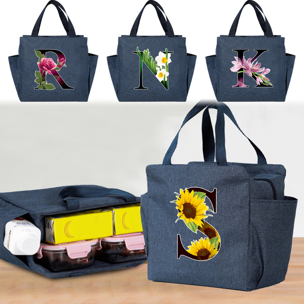 Portable Large Capacity Insulation Lunch Bag, Student Lunch Box, Thick Aluminum Foil Handbag, Cooler Thermal Food Storage Bags, Suitable for Picnics, School, Travel and Work Non-Food Contact