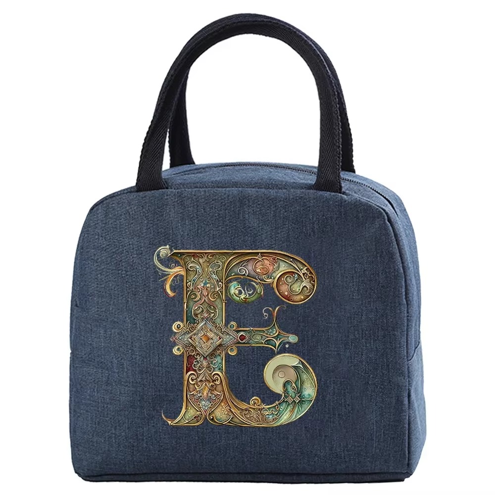 Insulated Lunch Bag, Thermal Bento Tote, Handbag Rectangular Food Carrier with Zipper Closure Non-food Contact, Ice Pack Picnic Bag, back To School