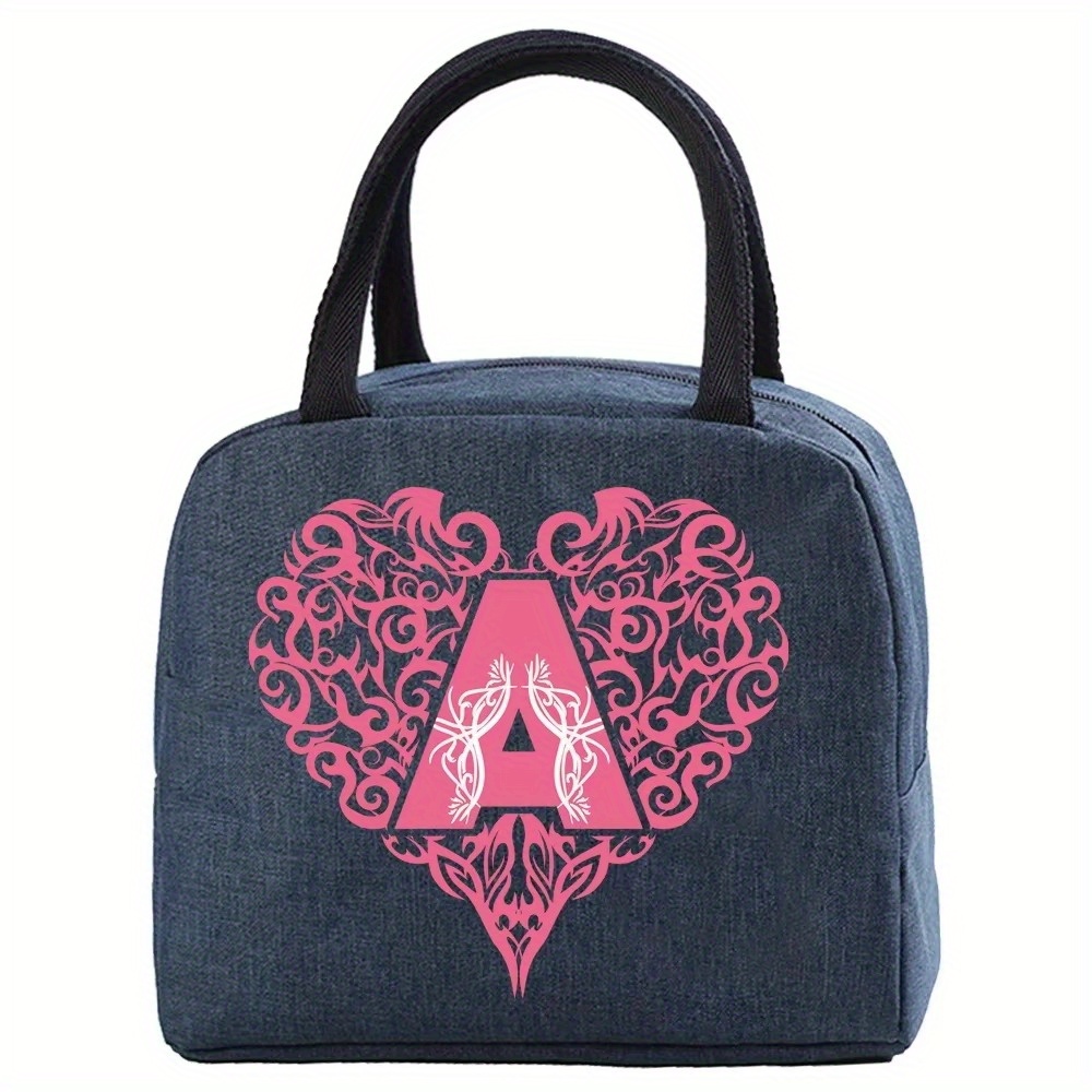 Insulated Lunch Bag, Thermal Bento Tote, Handbag Rectangular Food Carrier with Zipper Closure Non-food Contact, Ice Pack Picnic Bag, back To School